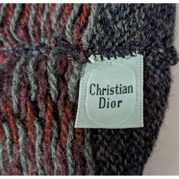 Vintage Christian‎ Dior Winter Hat Beanie Style Multicolor READ